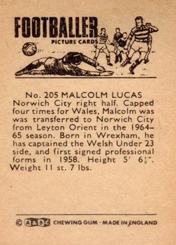 1966-67 A&BC Footballers #205 Malcolm Lucas Back