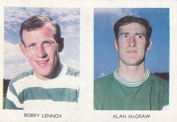 1967-68 A&BC Chewing Gum Footballers (Scottish) - Pairs Set #22 / 35 Bobby Lennox / Allan McGraw Front