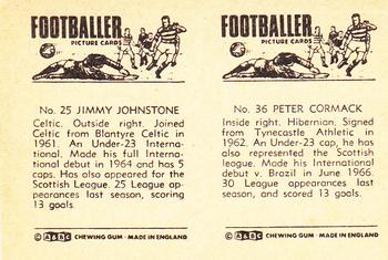 1967-68 A&BC Chewing Gum Footballers (Scottish) - Pairs Set #36 / 25 Peter Cormack /Jimmy Johnstone Back