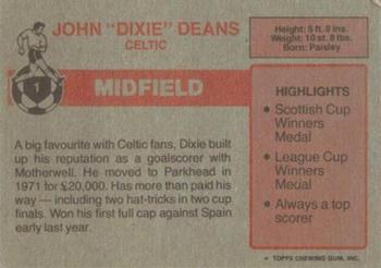 1976-77 Topps Footballers (Scottish, Red backs) #1 Dixie Deans Back