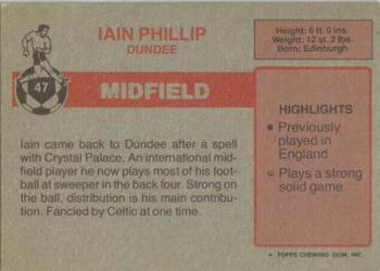 1976-77 Topps Footballers (Scottish, Red backs) #47 Iain Phillip Back