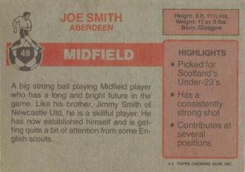 1976-77 Topps Footballers (Scottish, Red backs) #49 Joe Smith Back