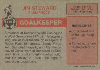 1976-77 Topps Footballers (Scottish, Red backs) #110 Jim Stewart Back