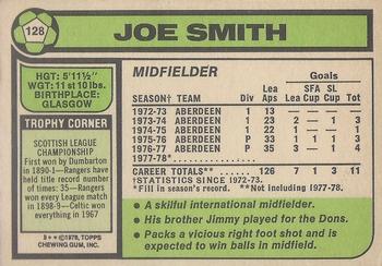 1978-79 Topps Footballers (Scottish, Green backs) #128 Joe Smith Back