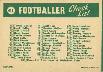 1963-64 A&BC Footballers (Scottish) #41 Rangers Team Group Back