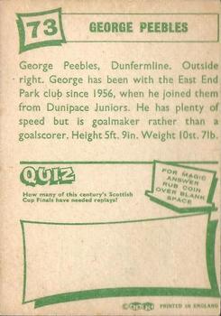 1964-65 A&BC Footballers (Scottish, Green backs) #73 George Peebles Back