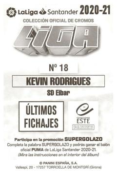 2020-21 Panini LaLiga Santander Este Stickers - Últimos Fichajes #18 Kevin Rodrigues Back