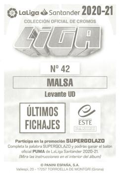 2020-21 Panini LaLiga Santander Este Stickers - Últimos Fichajes #42 Mickaël Malsa Back