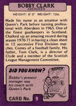 1971-72 A&BC Footballers (Scottish, Purple backs) #9 Bobby Clark Back