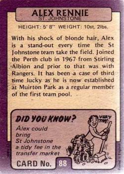 1971-72 A&BC Footballers (Scottish, Purple backs) #88 Alex Rennie Back