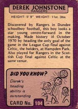 1971-72 A&BC Footballers (Scottish, Purple backs) #104 Derek Johnstone Back