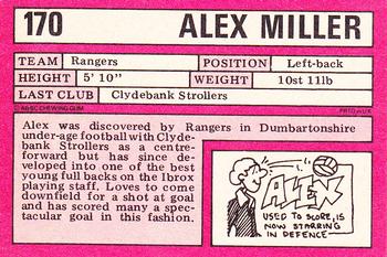 1973-74 A&BC Footballers (Scottish, Red backs) #170 Alex Miller Back