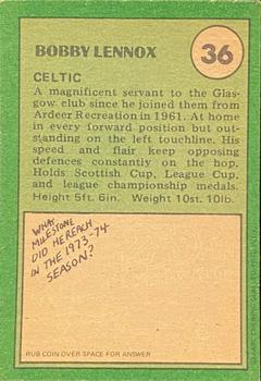 1974-75 A&BC Footballers (Scottish, Green backs) #36 Bobby Lennox Back
