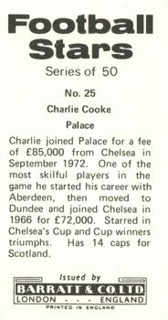 1973-74 Barratt & Co. Football Stars #25 Charlie Cooke Back