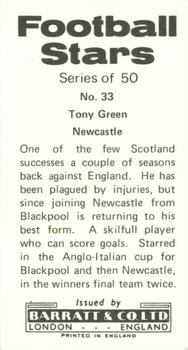 1973-74 Barratt & Co. Football Stars #33 Tony Green Back