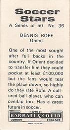 1972-73 Barratt & Co. Soccer Stars #36 Dennis Rofe Back