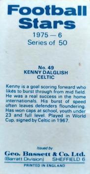 1975-76 Bassett & Co. Football Stars #49 Ken Dalglish Back