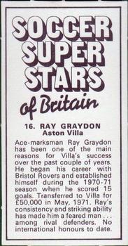 1975-76 IPC Magazines Soccer Super Stars of Britain #16 Ray Graydon Back