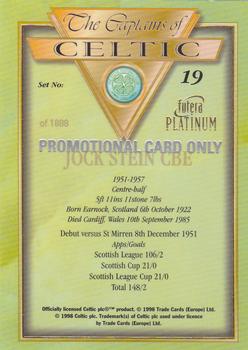 1998 Futera Platinum The Captains of Celtic - Promo Set #19 Jock Stein CBE Back