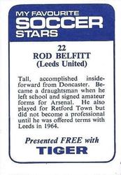 1969-70 IPC Magazines My Favorite Soccer Stars (Tiger) #22 Rod Belfitt Back