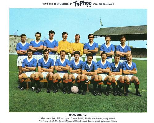1965-66 Ty-Phoo Famous Football Clubs #NNO Rangers Team Group Front