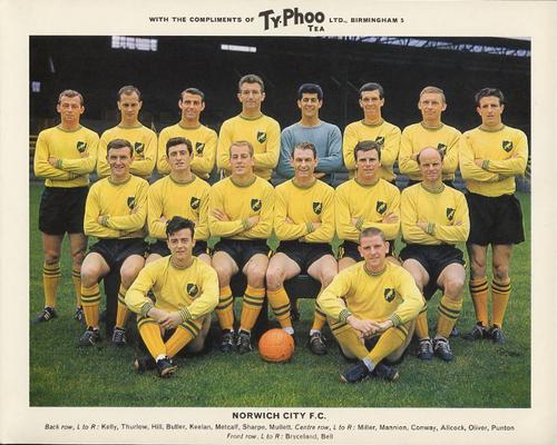 1963-64 Ty-Phoo Famous Football Clubs 1st Series Premium #NNO Norwich City Front