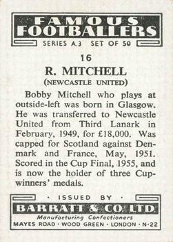 1955 Barratt & Co. Famous Footballers (A3) #16 Bobby Mitchell Back