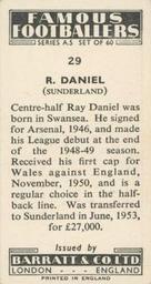 1957 Barratt & Co. Famous Footballers (A5) #29 Ray Daniel Back