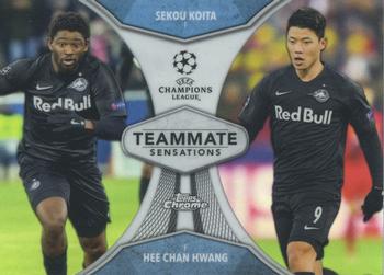 2019-20 Topps Chrome UEFA Champions League - Teammate Sensations #TS-HH Sekou Koita / Hee Chan Hwang Front