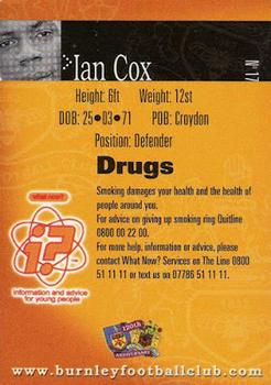 2002-03 Burnley F.C. Clarets #17 Ian Cox Back