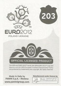 2012 Panini UEFA Euro 2012 Stickers - German #203 Simon Kjær Back