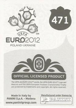 2012 Panini UEFA Euro 2012 Stickers - German #471 Alou Diarra Back