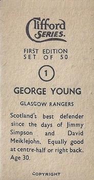 1950 Clifford Footballers #1 George Young Back