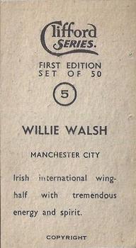 1950 Clifford Footballers #5 Billy Walsh Back