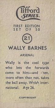 1950 Clifford Footballers #21 Walley Barnes Back
