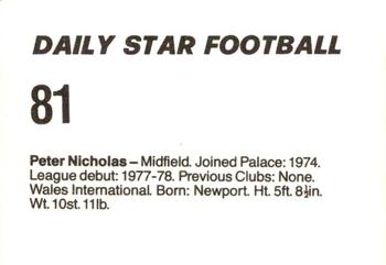 1980-81 Daily Star Football #81 Peter Nicholas Back