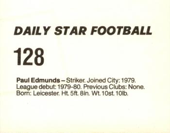 1980-81 Daily Star Football #128 Paul Edmunds Back