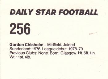 1980-81 Daily Star Football #256 Gordon Chisholm Back