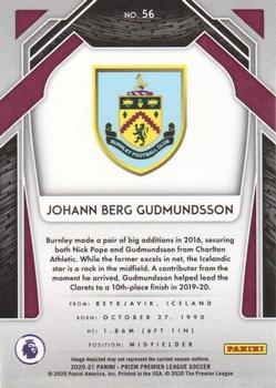 2020-21 Panini Prizm Premier League #56 Johann Berg Gudmundsson Back
