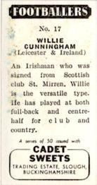 1960 Cadet Sweets Footballers #17 Bill Cunningham Back