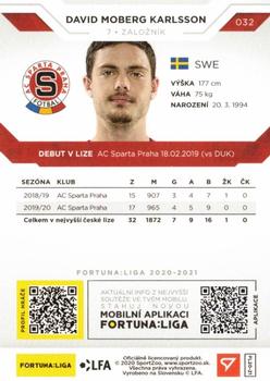 2020-21 SportZoo Fortuna:Liga #032 David Moberg Karlsson Back