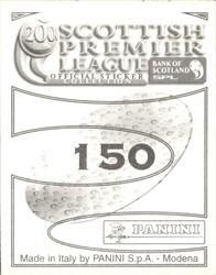 2000 Panini Scottish Premier League Stickers #150 James Paterson Back