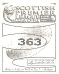 2000 Panini Scottish Premier League Stickers #363 Craig Moore Back