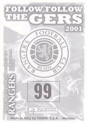 2000-01 Panini Rangers FC #99 Kenny Miller Back