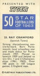 1963 Fleetway Ltd. 50 Star Footballers of 1963 #23 Ray Crawford Back