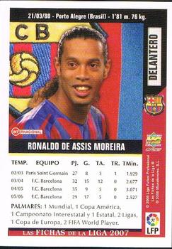 2006-07 Mundicromo Las Fichas de la Liga 2007 #22 Ronaldinho Back