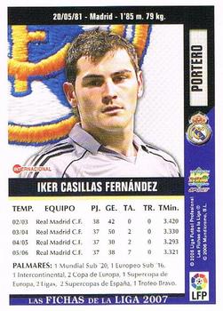 2006-07 Mundicromo Las Fichas de la Liga 2007 #32 Casillas Back
