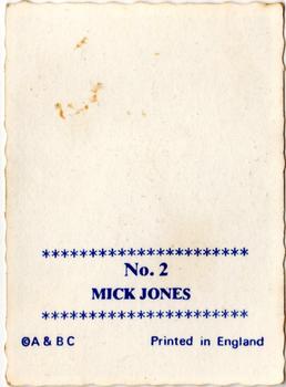 1969-70 A&BC Crinkle Cut Photographs #2 Mick Jones Back