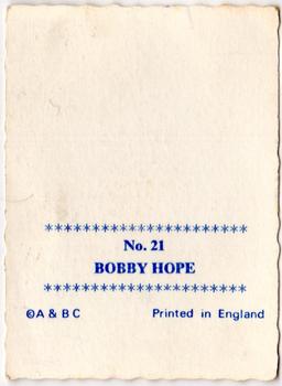 1969-70 A&BC Crinkle Cut Photographs #21 Robert Hope Back