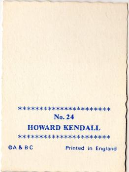 1969-70 A&BC Crinkle Cut Photographs #24 Howard Kendall Back